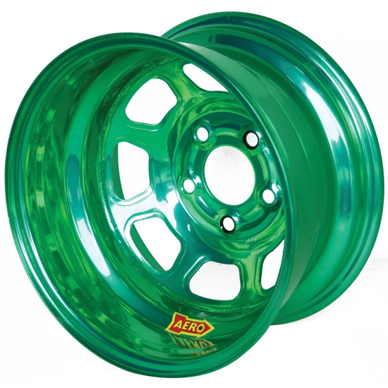 Aero 50-984720GRN 50 Series 15x8 Inch Wheel, 5 on 4-3/4 BP 2 Inch BS