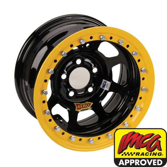 AERO 53 Series IMCA Certified 15 Inch Race Wheel, Beadlock, 5 on 4-3/4
