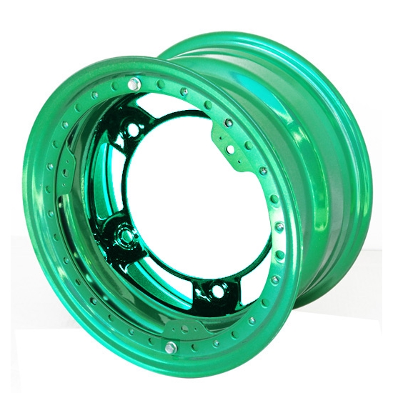 Aero 53-900560GRN 53 Series 15x10 Wheel, BL, 5 on WIDE 5, 6 Inch BS