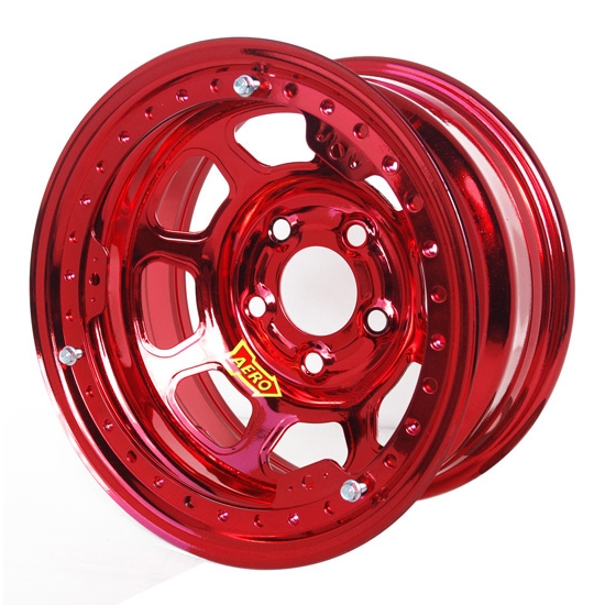 Aero 53-904520RED 53 Series 15x10 Wheel, BL, 5x4.5 BP, 2 Inch BS
