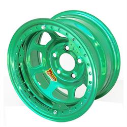 Aero 53-904730GRN 53 Series 15x10 Wheel, BL, 5 on 4-3/4 BP 3 Inch BS