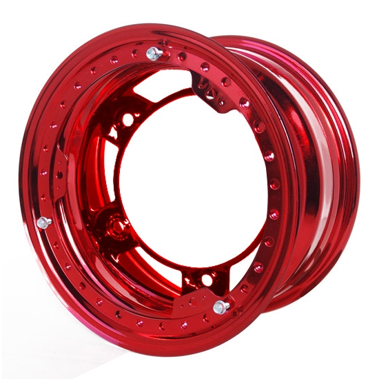 Aero 53-920540RED 53 Series 15x12 Wheel, BL, 5 on WIDE 5 BP 4 Inch BS