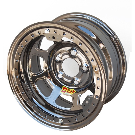Aero 53984530WBLK 53 Series 15x8 Wheel, BL, 5 on 4-1/2, 3 BS Wissota