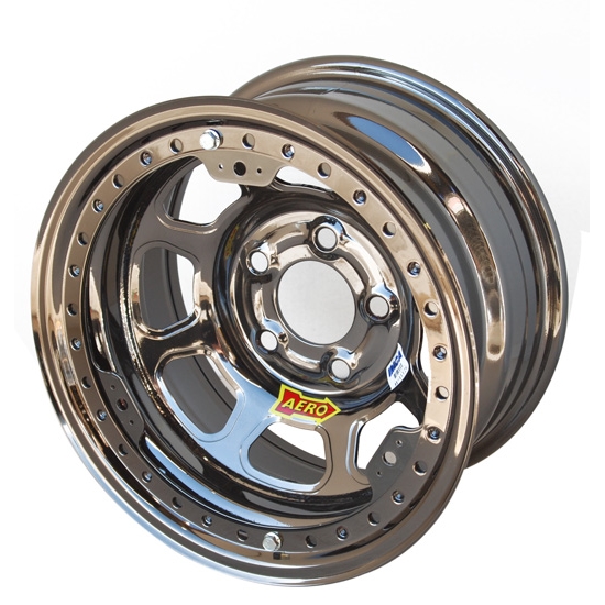 Aero 53-984730BLK 53 Series 15x8 Wheel, BL, 5 on 4-3/4, 3 Inch BS IMCA