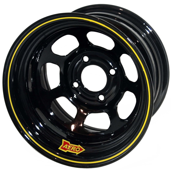 Aero 55-174530 55 Series 15x7 Wheel, 4-lug, 4 on 4-1/2 BP, 3 Inch BS