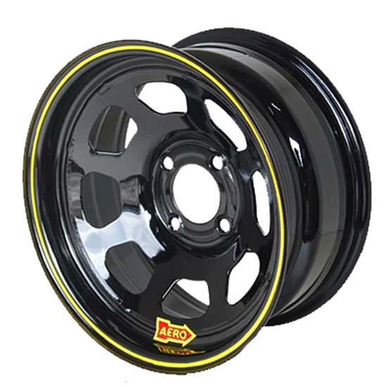Aero 55-184030 55 Series 15x8 Inch Wheel, 4-lug, 4 on 4 BP, 3 Inch BS