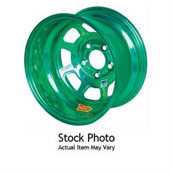 Aero 55-904530GRN 15 x 10 55 Series Wheel, 4 on 4.5, Green Chrome