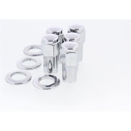 Real Rodder's Wheels 1220LW Chrome Lugnuts and Washers, 1/2 In