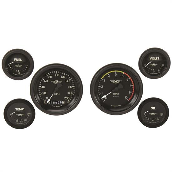 Classic Instruments MA01BLF Moal Bomber Series Gauge Set