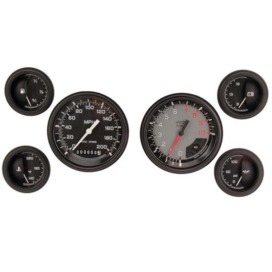 Classic Instruments AX01GBLF Auto Cross 6 Gauge Set, Gray