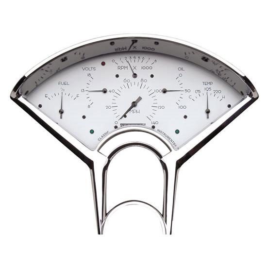 Classic Instruments BE01WW 55-56 Chevy Bel Era Series White Gauge Set