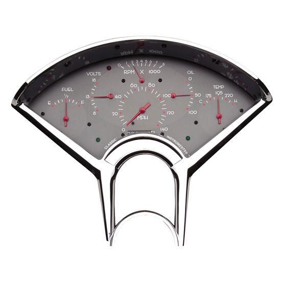 Classic Instruments BE01G 1955-56 Chevy Bel Era Series Gauge Set, Grey