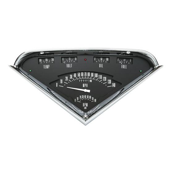 Classic Instruments TF01B 1955-59 Chevy Truck Gauge Set, Black Face