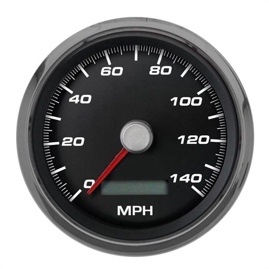 New Vintage USA 01140-01 Performance Ser 3 3/8 Speedometer Black
