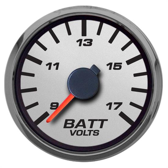 New Vintage USA 02123-04 Performance ll 2 1/16 Voltmeter Silver