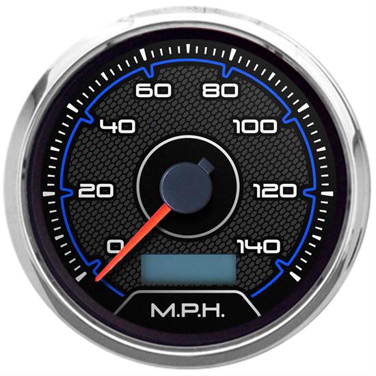 New Vintage USA 20140-05 CFR Series 3 3/8" Speedometer Blue