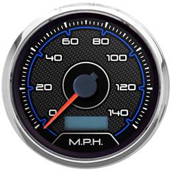 New Vintage USA 20140-05 CFR Series 3 3/8" Speedometer Blue