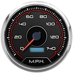 New Vintage USA 20150-01 CFR Series 4 3/8" Speedometer Red