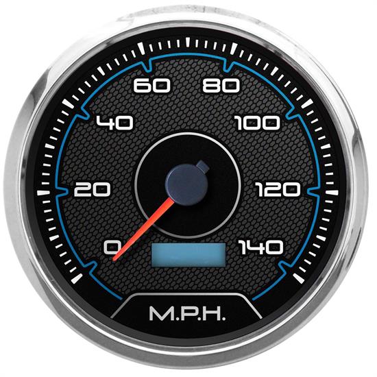 New Vintage USA 20150-05 CFR Series 4 3/8" Speedometer Blue