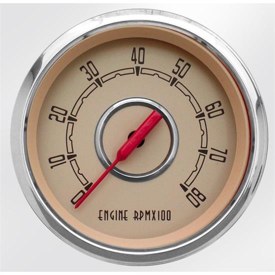 New Vintage USA 37141-02 Woodward Series 3 3/8" Tachometer Beige