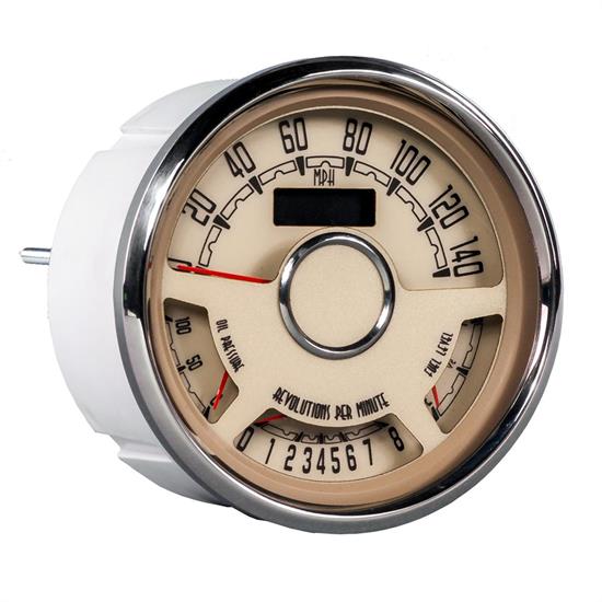 New Vintage USA 37157-02 Woodward Quadzilla Series Gauges, Beige