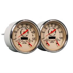 New Vintage USA 37257-02 Woodward Series Gauges, 3 in 1, Beige