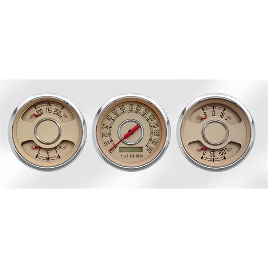New Vintage USA 37335-02 3 Gauge Woodward Series 3 3/8" Beige