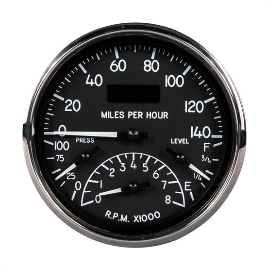 New Vintage USA 40157-01 Quadzilla 1940 Series Gauges, Black