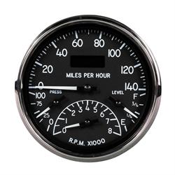 New Vintage USA 40157-01 Quadzilla 1940 Series Gauges, Black