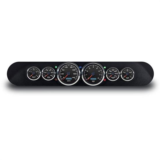 New Vintage USA 67026-01 6 Gauge Performance ll Black 67-72 Ford