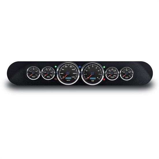 New Vintage USA 67026-01 6 Gauge Performance ll Black 67-72 Ford