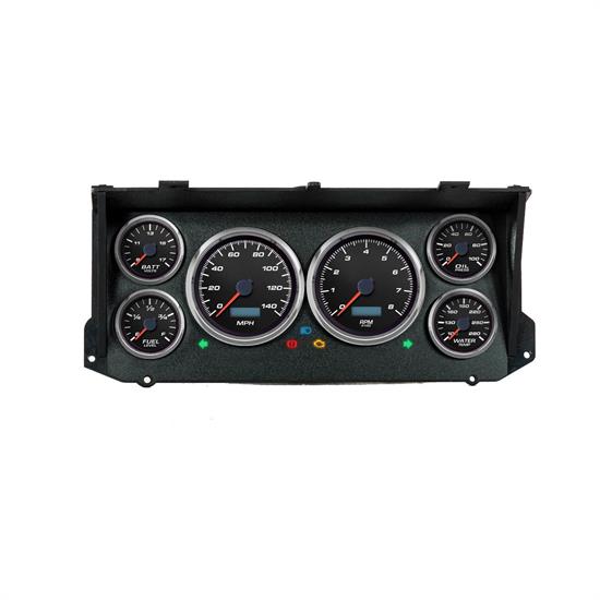 New Vintage USA 79649-01 6 Gauge Aviator Series Black 73-79 Ford
