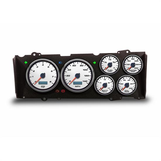 New Vintage USA 81211-03 6 Gauge Performance ll Wht 78-88 Cutlass