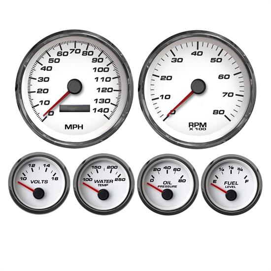 New Vintage USA 83111-03 6 Gauge Performance White 78-88 Pont.GP