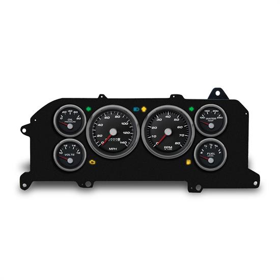 New Vintage USA 87101-01 6 Gauge Performance Black 87-93 Mustang