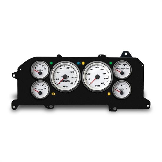 New Vintage USA 87101-03 6 Gauge Performance White 87-93 Mustang