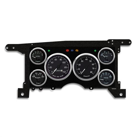 New Vintage USA 90401-01 6 Gauge Performance Black 86-93 Chev