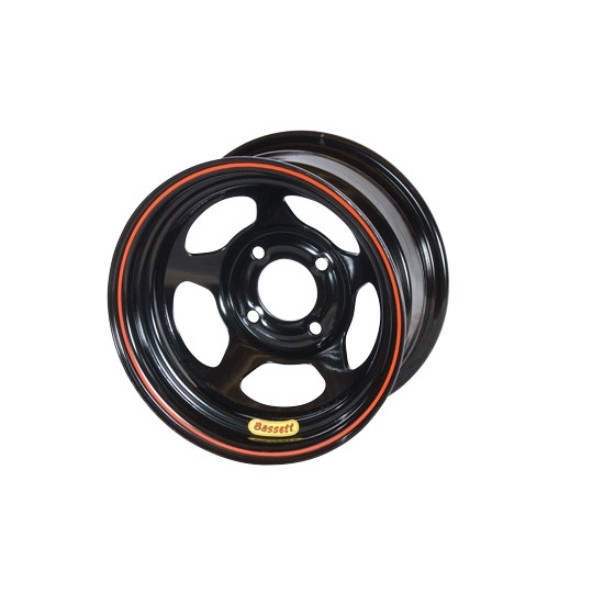 Bassett 36SH3 13X6 D-Hole 4x100 mm 3 In Backspace Black Wheel