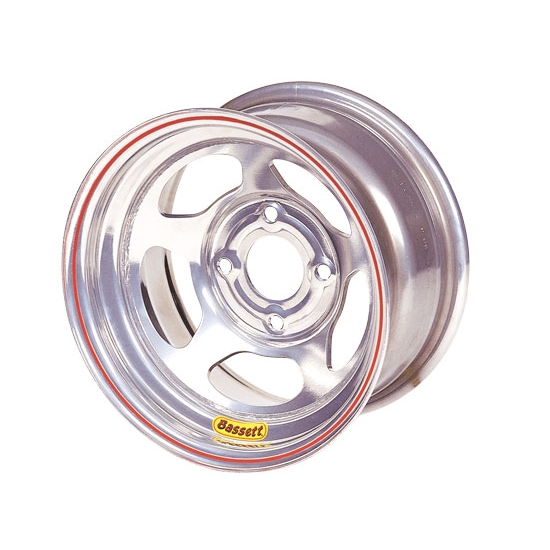 Bassett 37ST1S 13X7 Inertia 4 on 4.5 1 Inch Backspace Silver Wheel