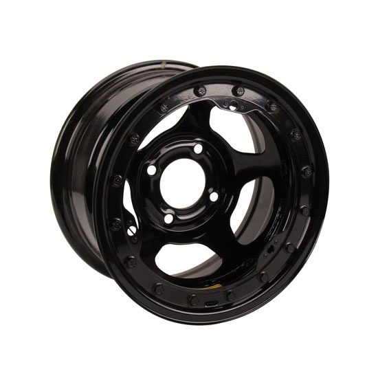 Bassett 38SH3L 13X8 Inertia 4 on 100mm 3 Inch BS Black Beadlock Wheel