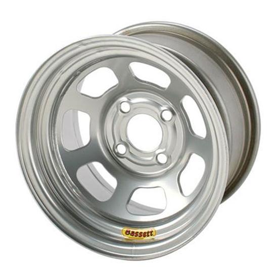 Bassett 47SH3SB 14X7 D-Hole 4on100mm 3 In. Backspace Silver Bead Wheel