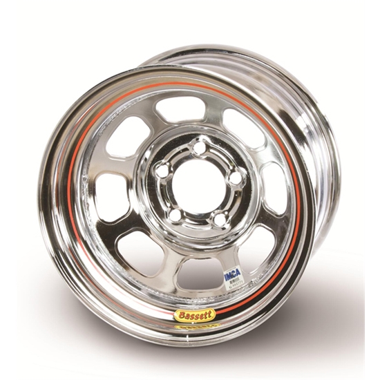 Bassett 47SN3C 14X7 D-Hole 5 on 100mm 3 Inch Backspace Chrome Wheel