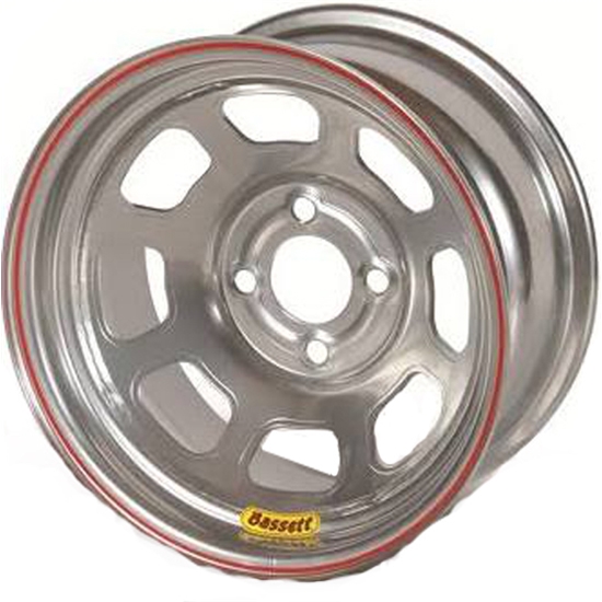 Bassett 47SP2C 14X7 D-Hole 4 on 4.25 2 Inch Backspace Chrome Wheel