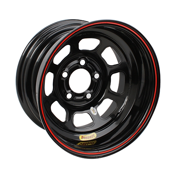Bassett 58D52WRB Wissota RF 15 Inch Wheel Big Bell Out-5 on 5-Black Bassett 58D52WRB Wissota RF 15 Inch Wheel Big Bell Out-5 on 5-Black