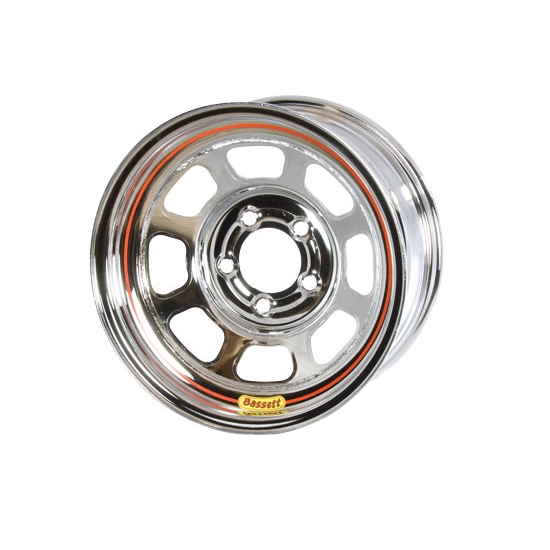 Bassett 50SC4C 15X10 D-Hole Lite 5 on 4.75 4 In Backspace Chrome Wheel