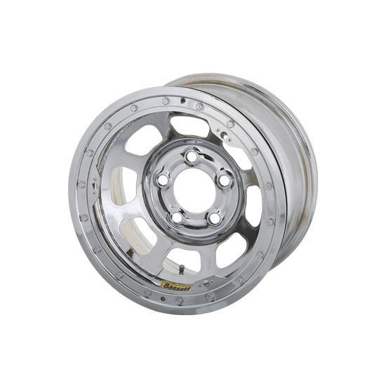 Bassett 50SFC2CL 15X10 DHole Lite 5on4.5 2 In BS Chrome Beadlock Wheel