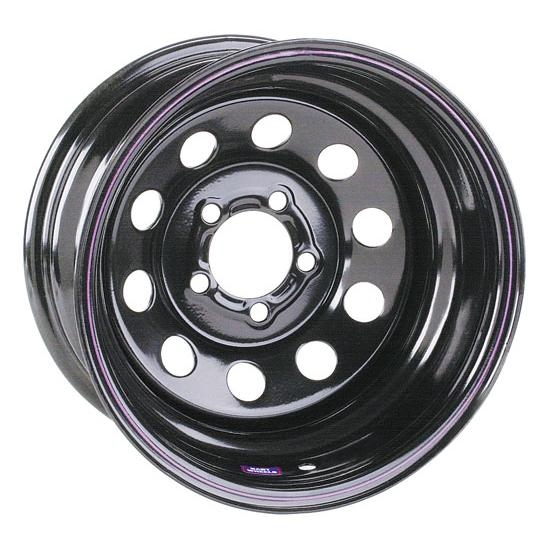 Black Circle Track 15 Inch Wheel, 15x7, 5 on 4-1/2, Non-Beadlock