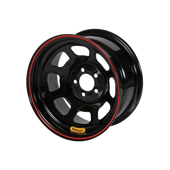 Bassett 57SN2 15X7 D-Hole Lite 5x100 mm 2 In. Bckspc Black Wheel