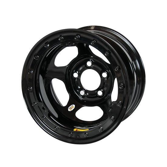 Bassett 58A53WL 15X8 Inertia 5on5 3 In BS Wissota Black Beadlock Wheel
