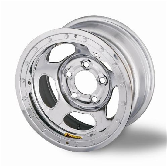 Bassett 58A54CL 15X8 Inertia 5 on 5 4 Inch BS Chrome Beadlock Wheel